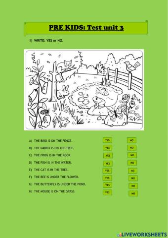 Bright ideas starter unit 3 test