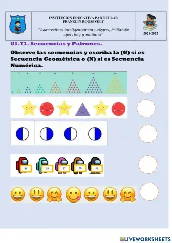 Secuencias Numéricas y Geométricas