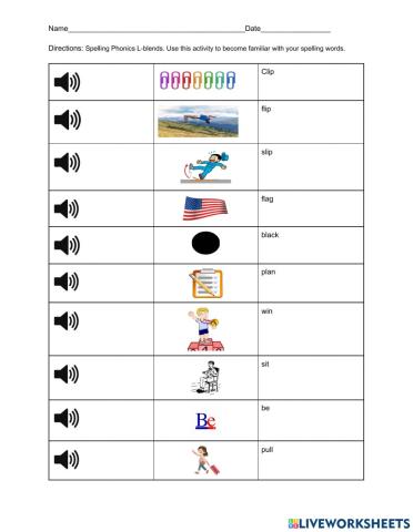 Unit 1 Spelling List 2 Study Guide