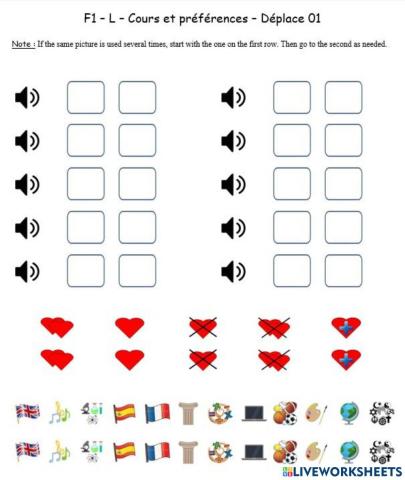 F1 - L - Cours et préférences - Déplace 01