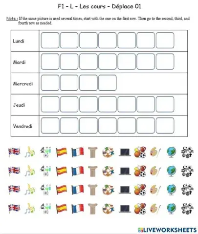 F1 - L - Cours (horaire) -Déplace 01