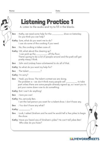 EC Listening Practice 1 Worksheet