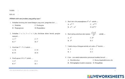 Remidi PTS I Kelas 9