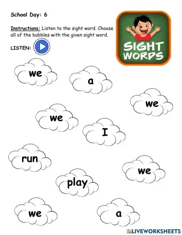 Sight word: we