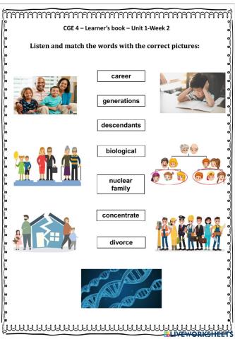 CGE4.U1.W2.Listening worksheet.Rosy