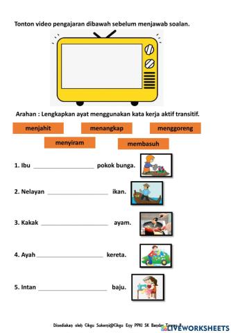 Kata Kerja Aktif Transitif