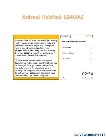 Animal Habitats