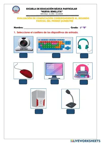 Evaluación de COMPUTACIÓN-2DO PARCIAL-1Q