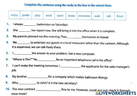 Unit 1: family life - Grammar 2