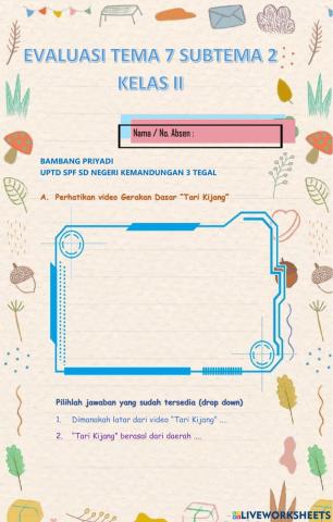 Evaluasi Tema 7 sub Tema 2
