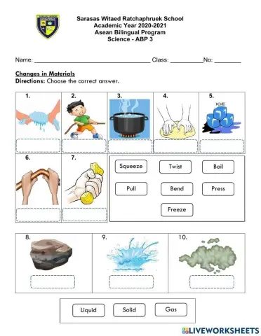 Changes in Materials