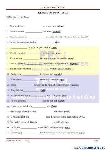 E.-gerund or infinitive 3