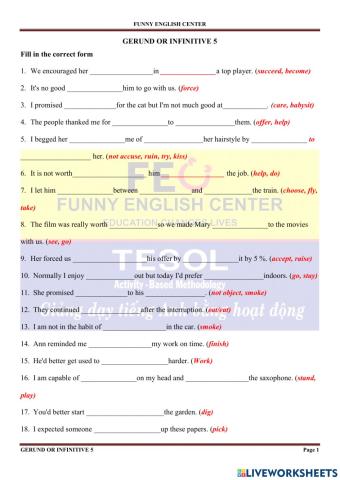 E.9-gerund or infinitive 5