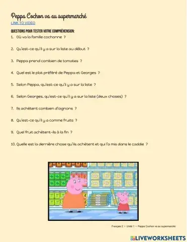 Peppa Cochon va au supermarché