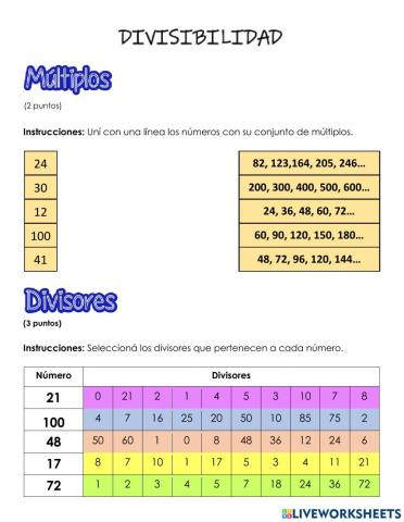 Criterios de divisibilidad