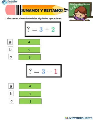 Sumas y restas khan academy