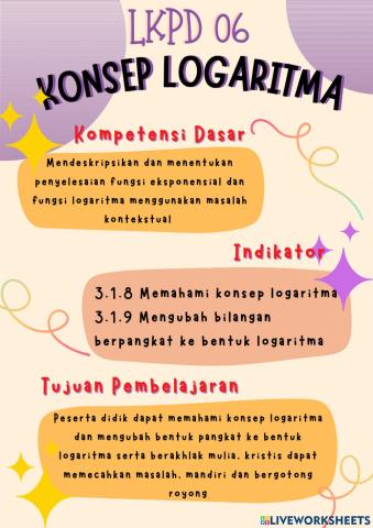 Konsep Logaritma