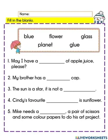 English Year 3 Phonics 1 (L blends -3)