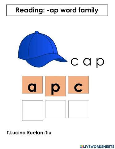 CVC -ap word family