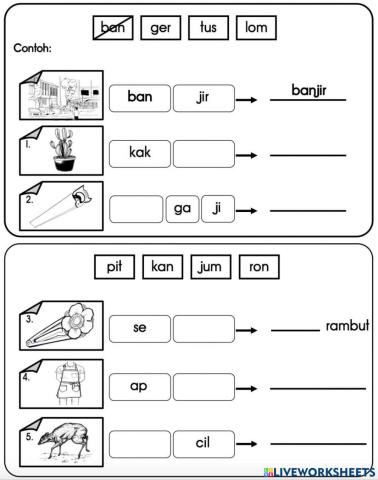 Suku kata awal dan akhir
