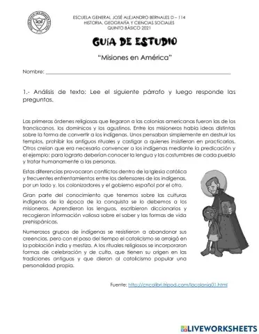 Guía Misiones en América