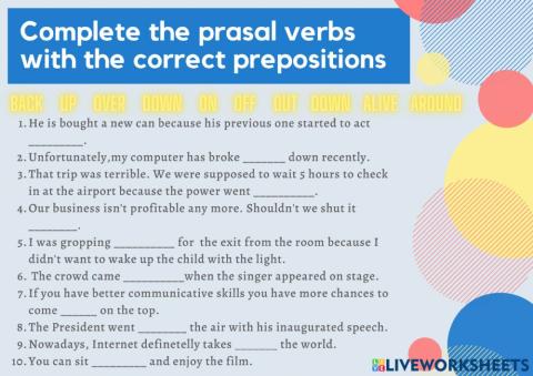 Prasal verbs