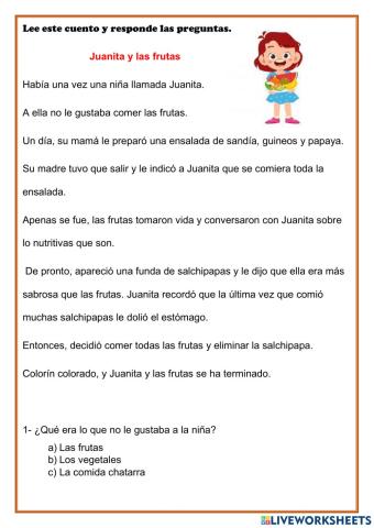 Las frutas de Juanita