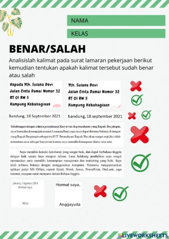 Kebahasaan  surat lamaran pekerjaan