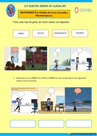 Historieta: Globos de texto y leyendas