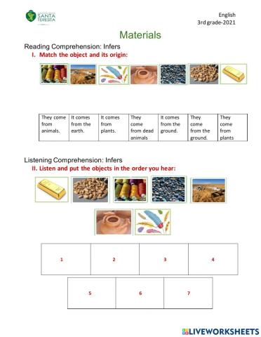 Reading and Listening Comprehension (infers)-Graded Activity