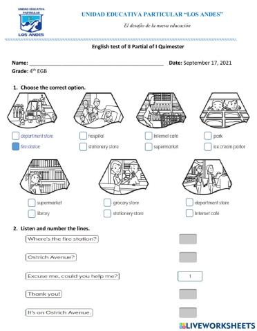 Evaluacion del 2do Parcial 1 Quimestre