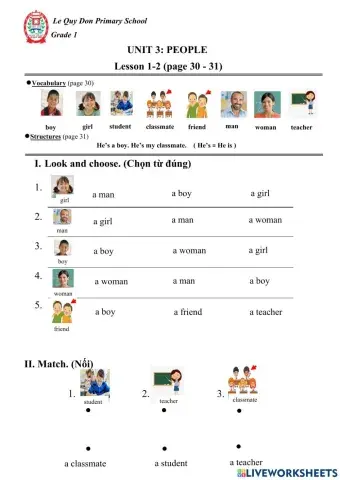 Grade 1- Unit 3- WS1