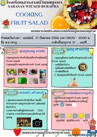 Cooking fruit salad