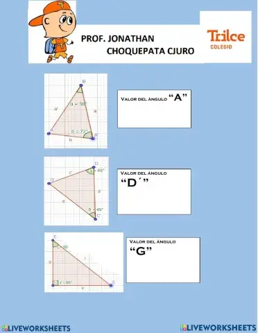 Triángulos - suma de ángulos internos