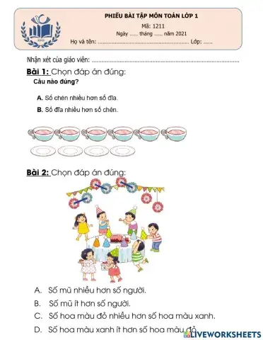 Toán 1-Số trong phạm vi 10