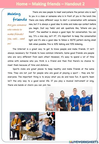 Home - Make friends WS2