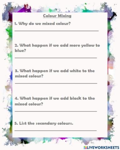Colour mixing