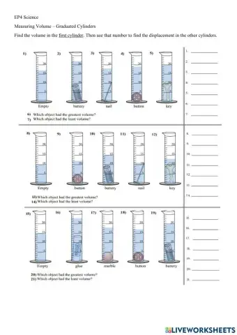 Volume - Graduated Cylinders