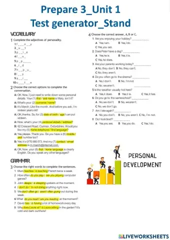 Prepare 3-Unit 1-Test-Stand