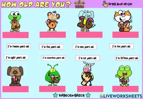 How old are you?(Drag drop)