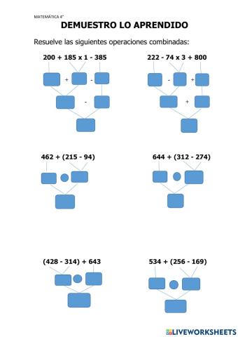 Operaciones combinadas