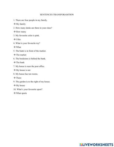 Rewrite the sentence