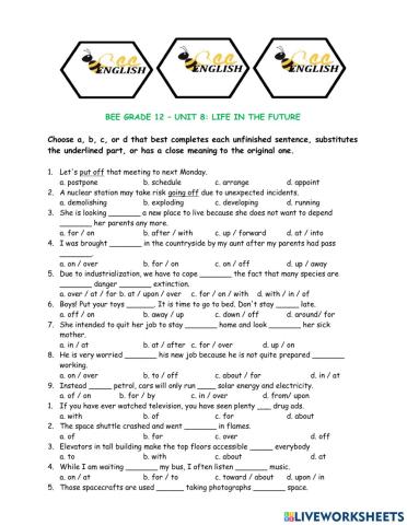 Bee English Grade 12