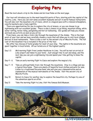 Explore Peru PET Reader