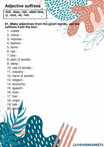 Adjective Suffixes
