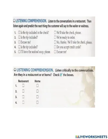 Eating in, eating out