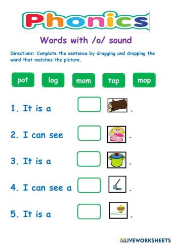 Phonics short o sound HA