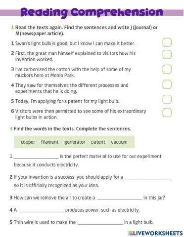 Reading Comprehension