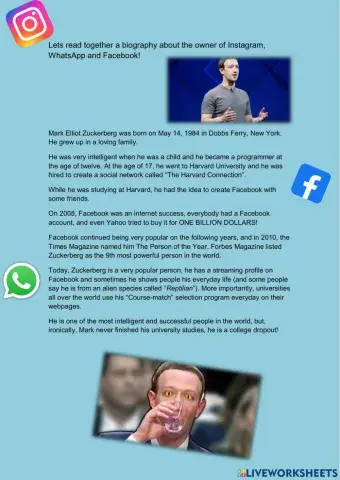 A2 Zuckerberg bio