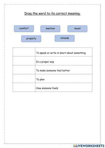 Because of Winn Dixie Target Vocabulary